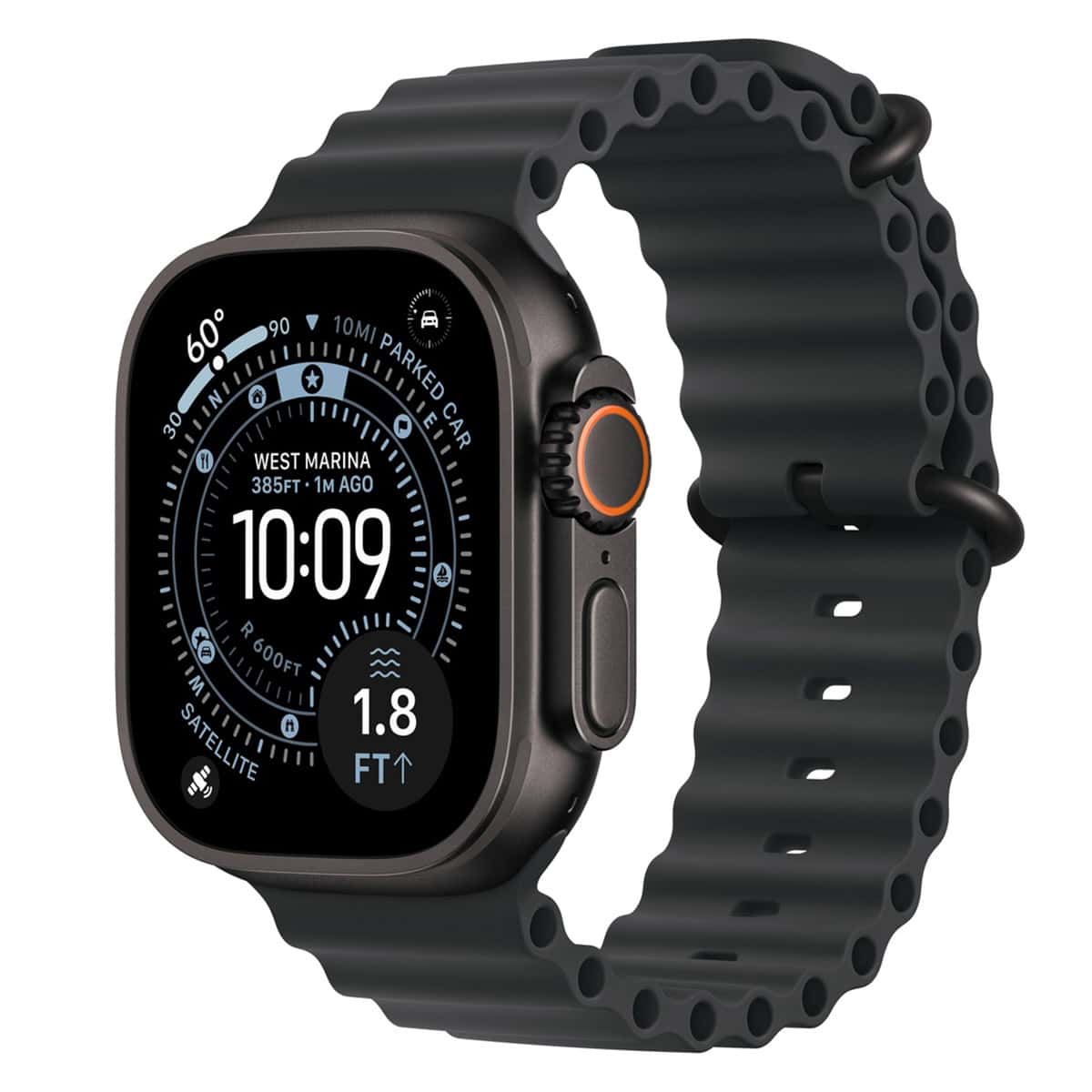 Apple Watch Ultra 3 49mm Black Ti Black Ocean Band (US)